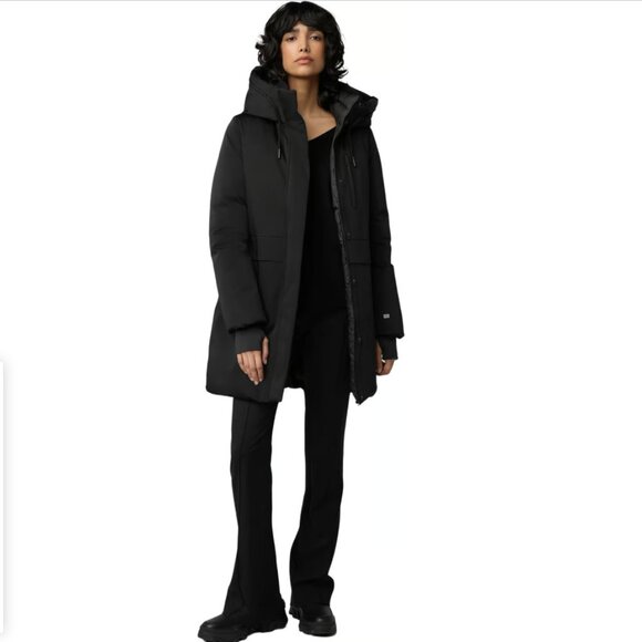 Soia and Kyo Roxann Straight-Fit 750 Fill Down Coat with Hood - Picture 2 of 12